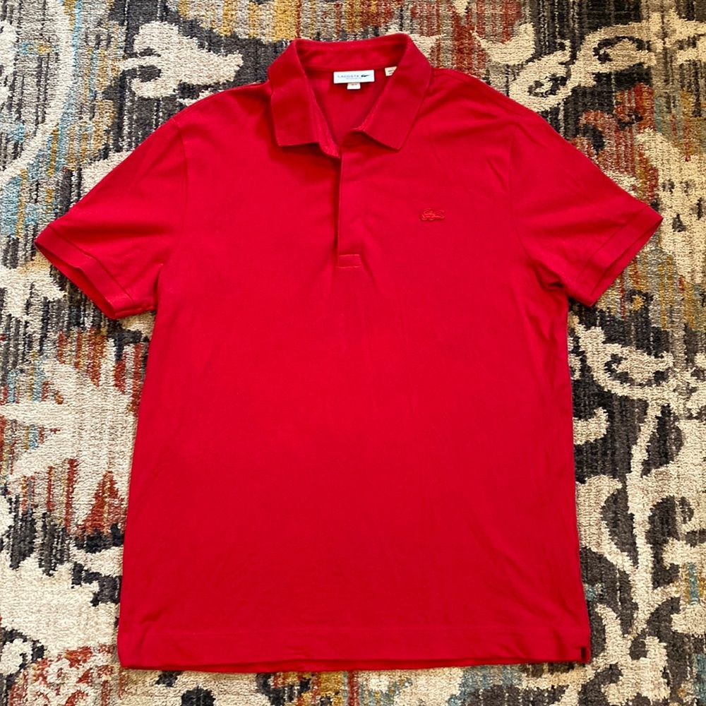Red Classic Lacoste Polo